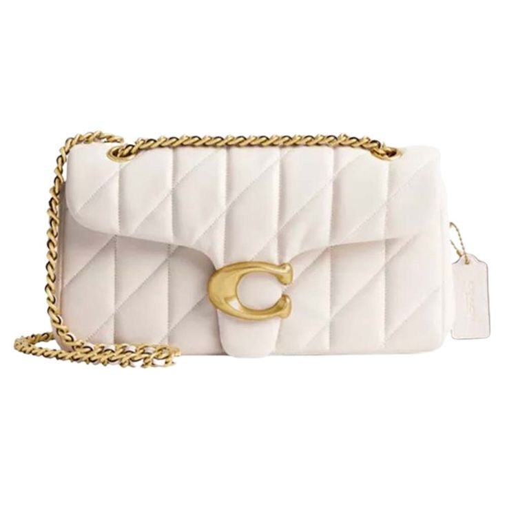 White Coach Tabby Quilted Shoulder Bag