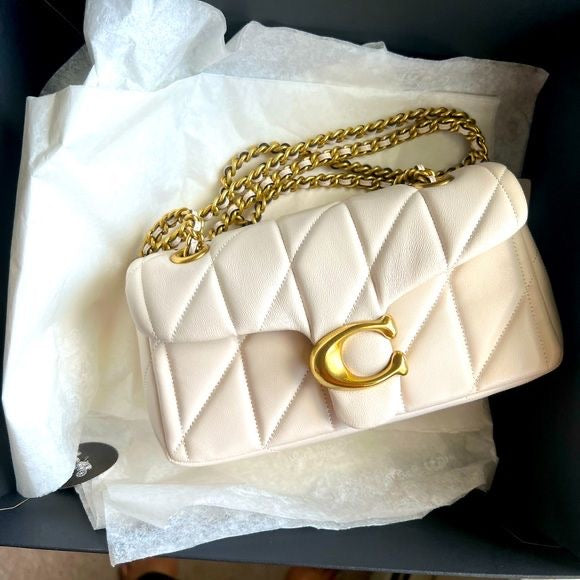 White Coach Tabby Quilted Shoulder Bag