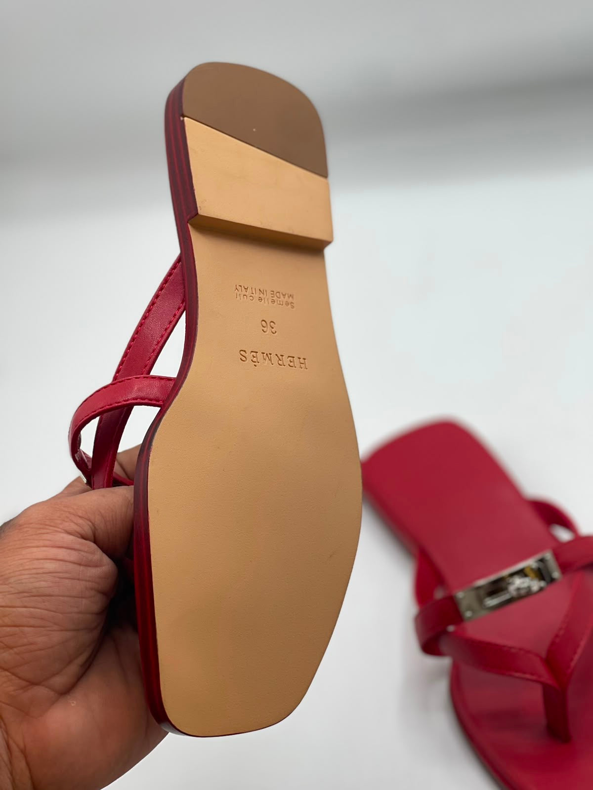 Hermes Miss Sandal in Calfskin