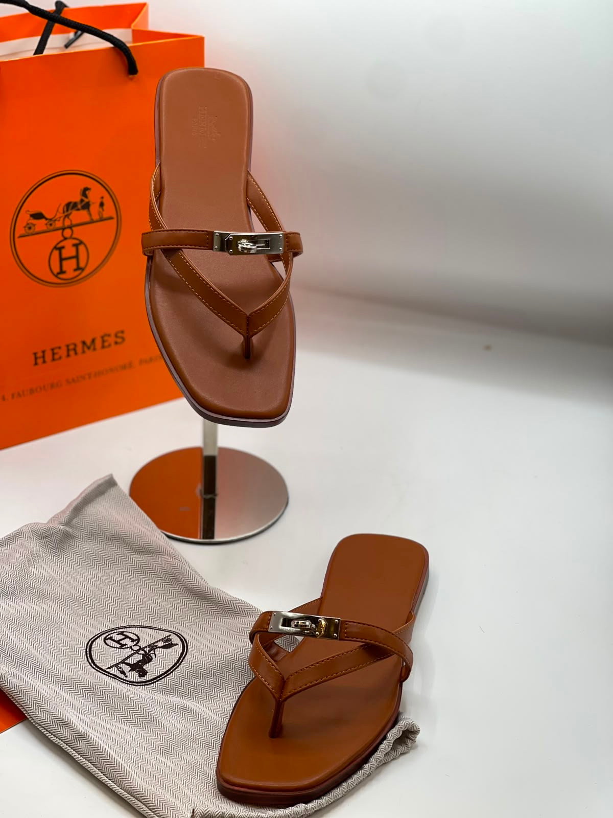Hermes Miss Sandal in Calfskin