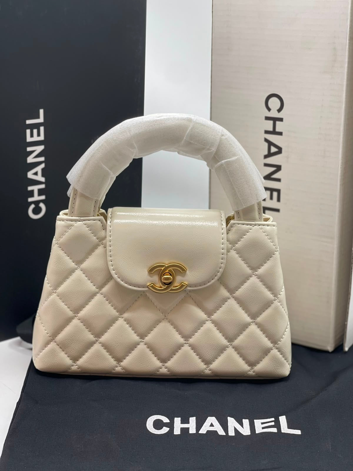 Channel Mini Kelly Shopper Tote Bag