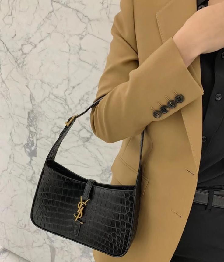 YSL Crocodile Hobo Bag
