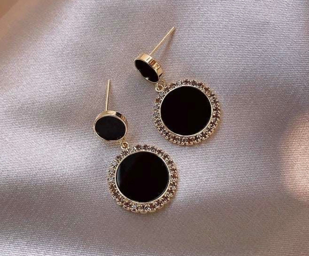 Black Stone Earrings