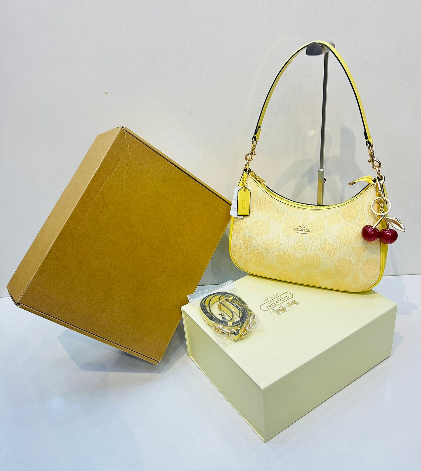 Coach Teri Shoulder Bag with Cherry Charm
