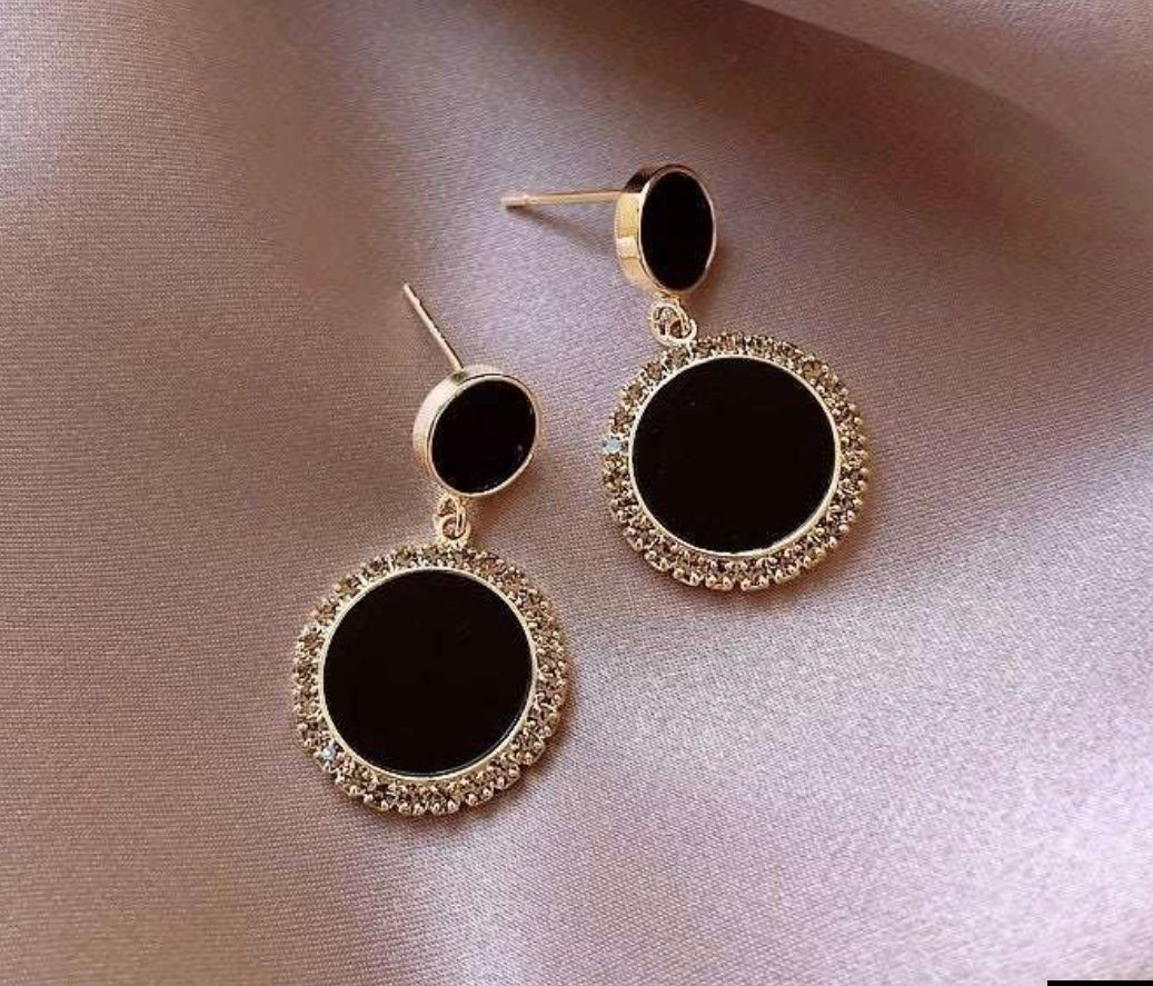 Black Stone Earrings