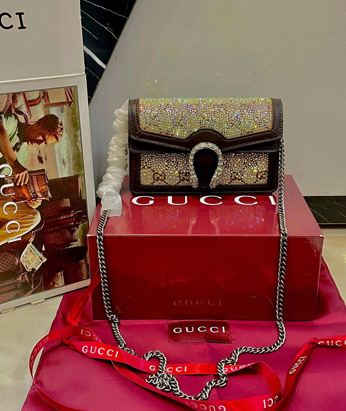 Gucci Dionysus Crystals Bag