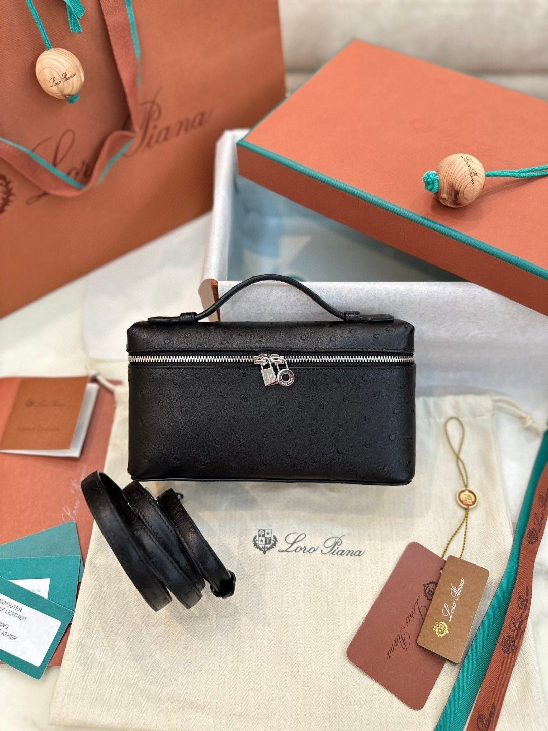 Loro Piana Ostrich Leather Bag