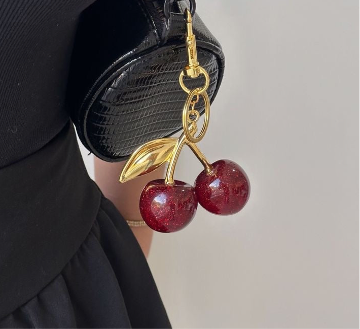 Cherry Charm Keychain