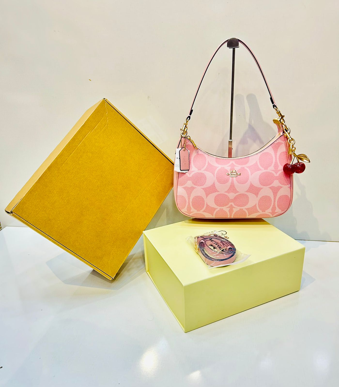 Coach Teri Shoulder Bag with Cherry Charm