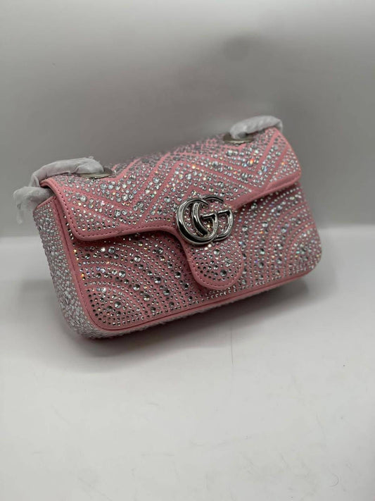 Gucci Marmont Crystals Shoulder Bag