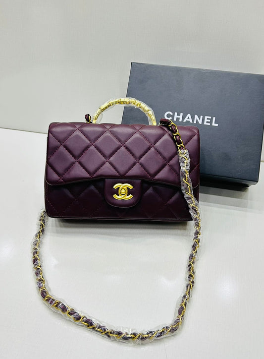 Channel Top Handle Bag