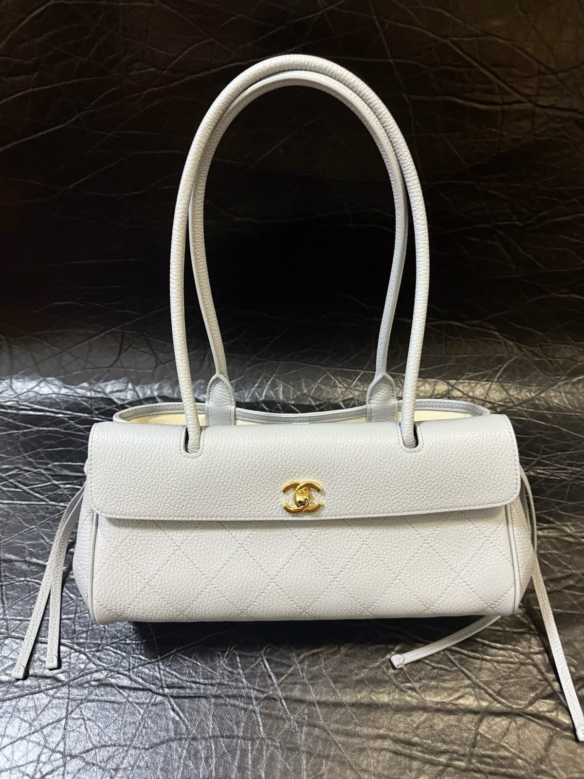 Channel Grained Calfskin Bag