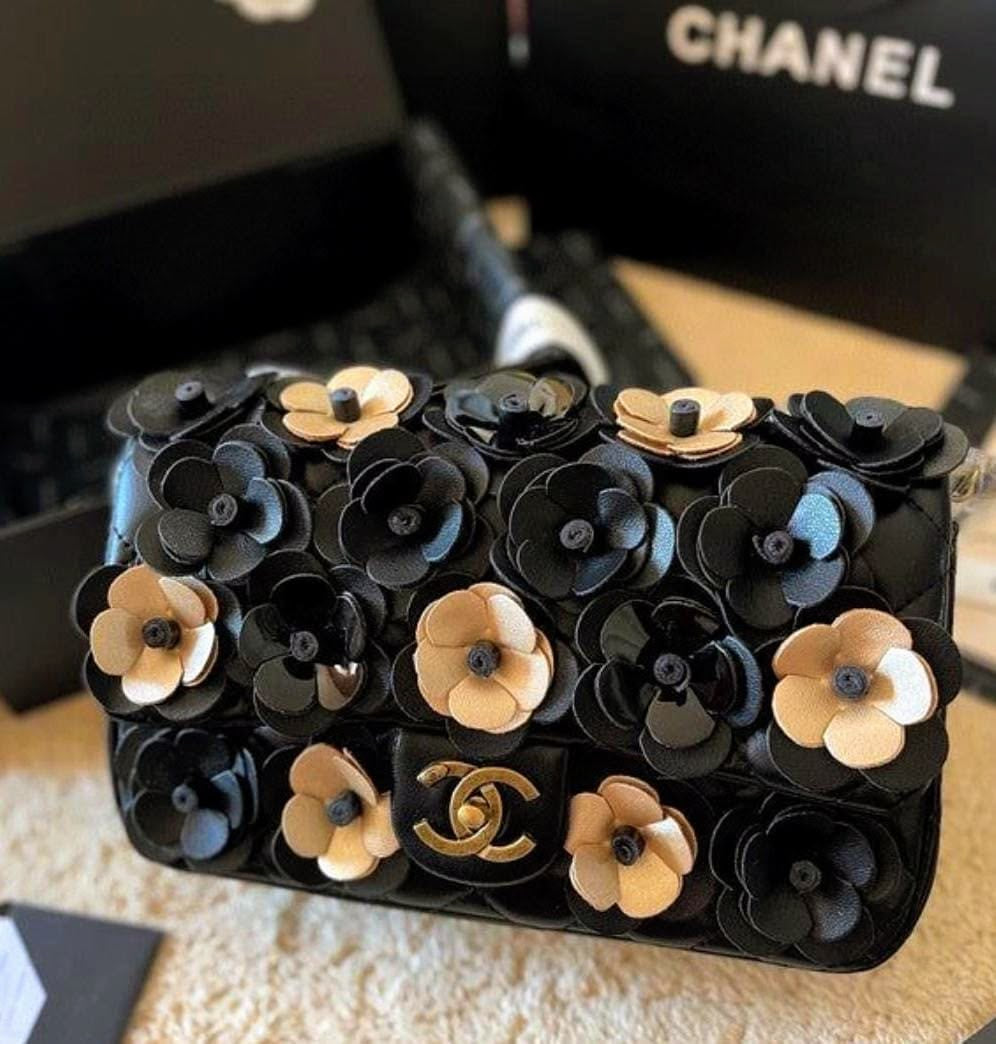 Channel Camellia Flower Bag